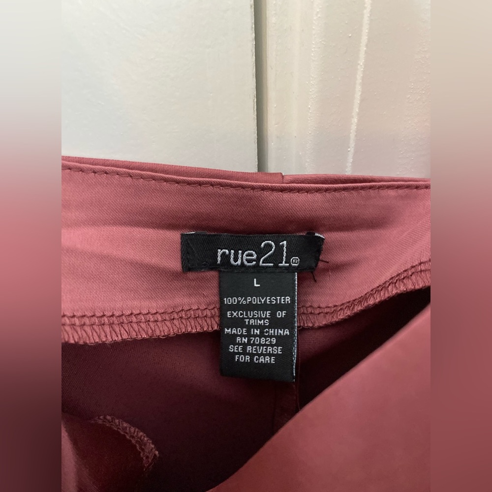 Rue 21 Satin Rose Gold Cowl Neck Dress - Picture 2 of 6